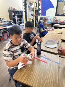 Students engaged in creative learning